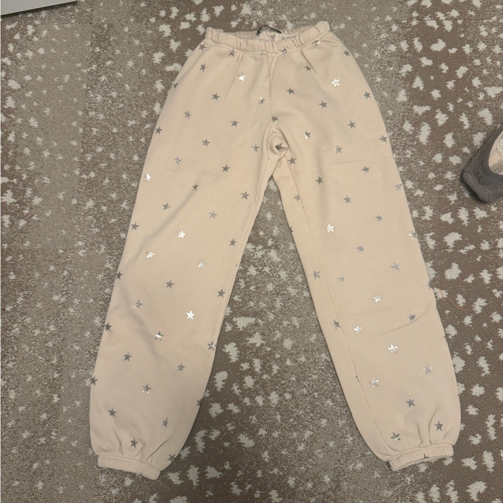 Wildfox Beige Star-Patterned sweatpants